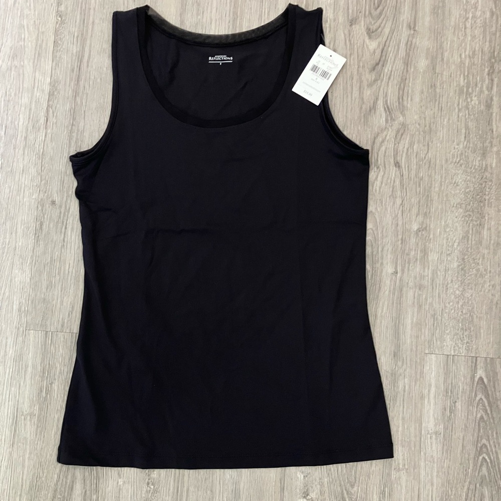 2/$20 Northern Reflections Black Fitted Tank Top